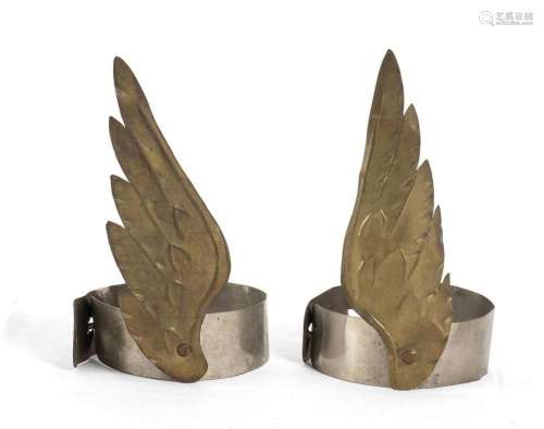 A PAIR OF METAL CUFFS FOR CINEMA/THEATRE - 40s/50s