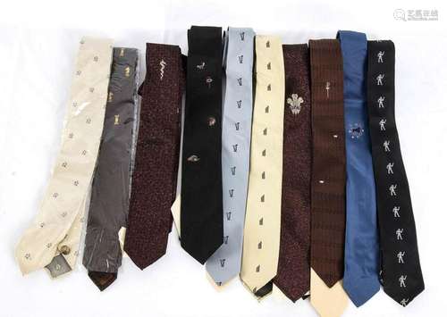 RIBOT - 10 SKINNY TIES - late 50s early 60s