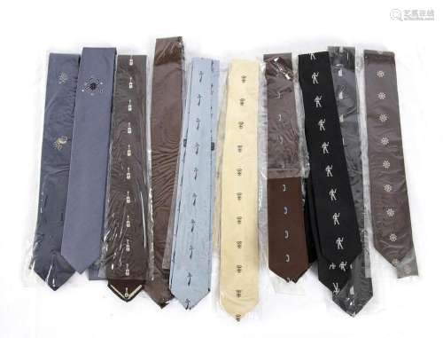 RIBOT - 10 SKINNY TIES - late 50s early 60s