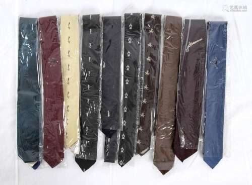 RIBOT - LOT OF 10 SKINNY TIES - late 50s early 60s