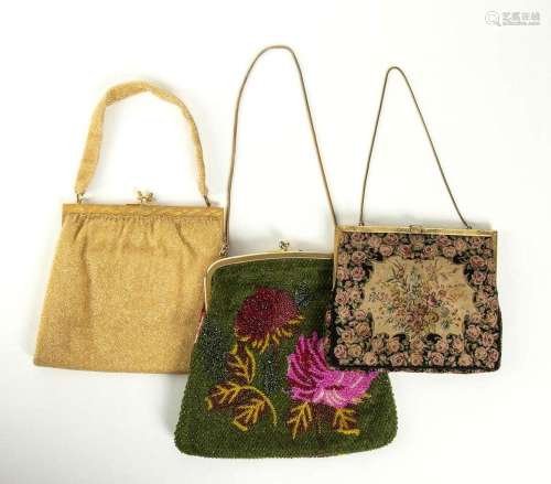 3 EVENING BAGS - 50s / 60s