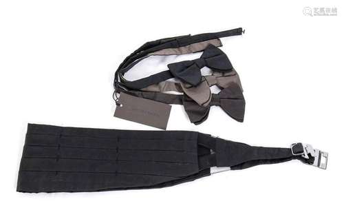 BOTTEGA VENETA - 3 BOW TIES, 1 CUMMERBUND - 2000s