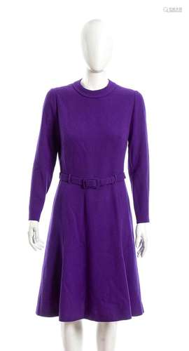 MARUCELLI - PURPLE WOOL DRESS - late 60s