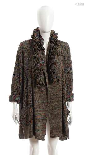 MISSONI - WOOL CARDIGAN AND SCARF - fall winter 1991/1992