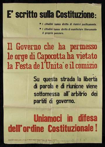 Italian communist party - Political propaganda poster