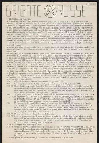 Brigate Rosse (Red Brigades) - Propaganda flyer n.2 "Al...