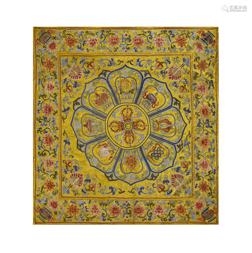 Embroidered Silk Kesi Panel Babao