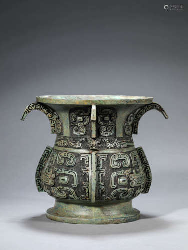 Bronze Ritual Beaker Vase Vessel