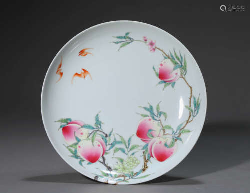 Famille Rose Fortune&Longevity Plate