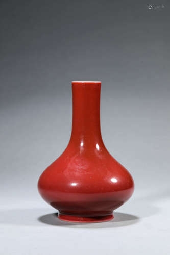 Rouge-Red Glaze Bottle Vase