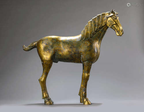 Gilt-Bronze Figure of Horse