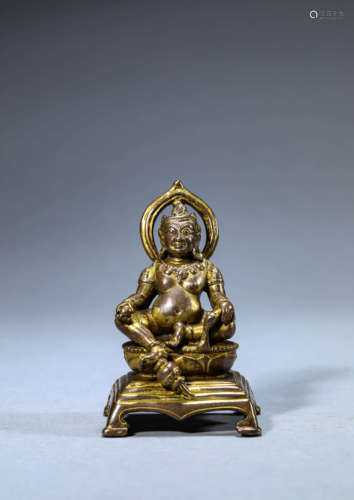 Copper Alloy Figure of Yellow Jambhala