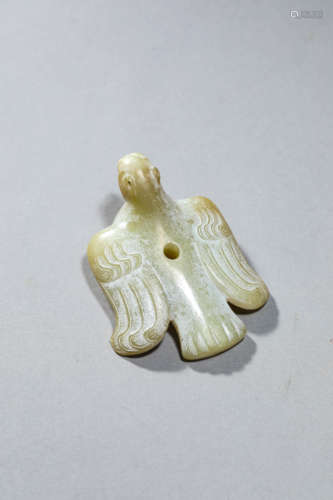 Carved Jade Bird-Shape Ornament