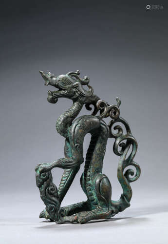 Bronze Ritual Dragon Statue