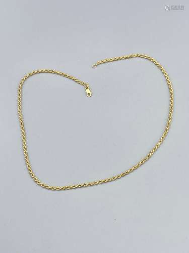 Collier en or jaune 750 millièmes torsadé - P : 7,2 g - Long...