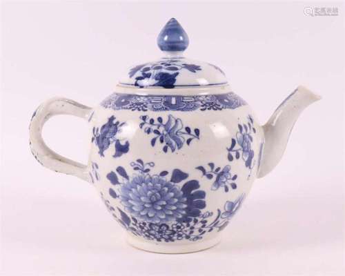 A blue and white porcelain teapot with an unoriginal lid, Ch...