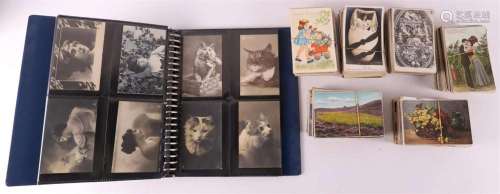 An album with fantasy postcards + approx. 600 loose cards, f...
