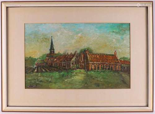 Dutch school 20th century 'View of Groninger village'...