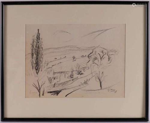 Elzer, Ruurd (Sneek, 1915-1995) 'Landscape near Eijzahut...