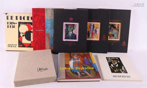 A lot of eight art books related to the Groninger Ploeg.