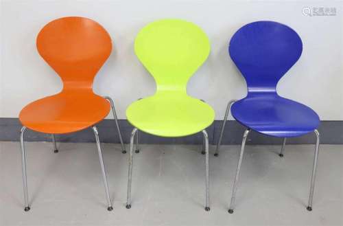 A series of six colored designer butterfly chairs, Danerka, ...