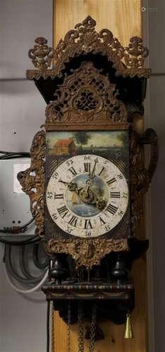 A chair clock, Friesland, 'A.J. Maasdijk 1828', earl...