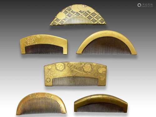 AN ASSORTMENT OF JAPANESE LACQUER COMBS, MEIJI PERIOD