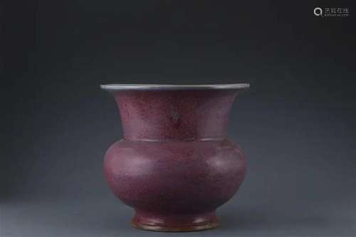 JUN WARE FAMBE GLAZED BIN VASE