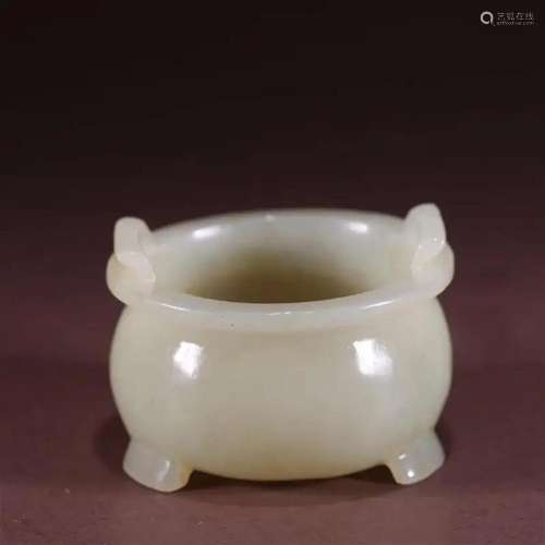 HINDUSTAN STYLE JADE CARVING PLAIN INCENSE BURNER