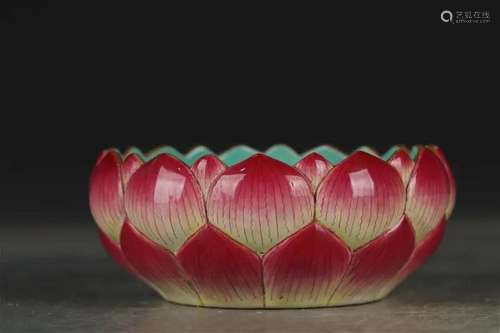 ENAMELED LOTUS-TYPE BRUSH WASHER