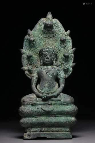 BRONZE FIGURINE OF NAGARJUNA BUDDHA