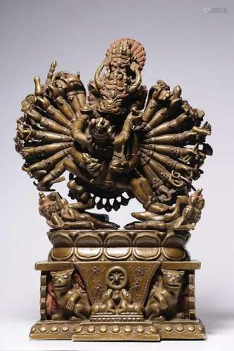 BRONZE EFFIGY OF YAMANTAKA