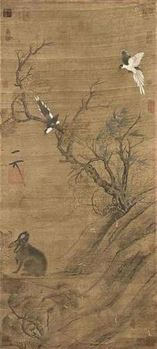 EMPEROR HUIZONG, BIRD AND RABBIT