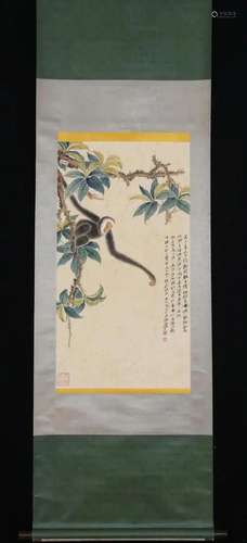 QI BAISHI, MONKEY ON THE TREE