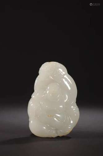 JADE CARVING PEBBLE OF BUDDHA