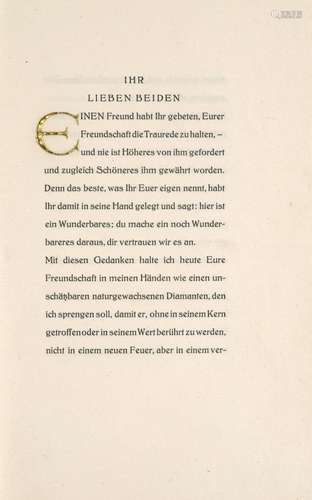 Binding, Rudolf Traurede. Einer Freundschaft gehal…