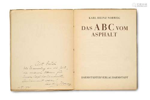 Norweg, Karl Heinz Das ABC vom Asphalt. (Gedichte)…