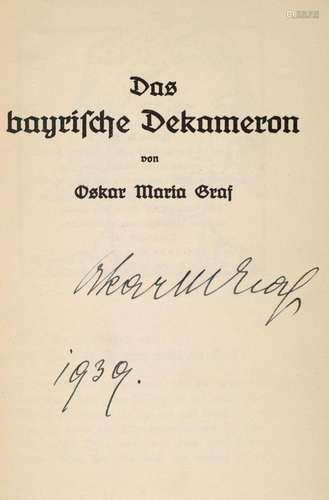 Graf, Oskar Maria Das bayrische Dekameron. Mit Ill…