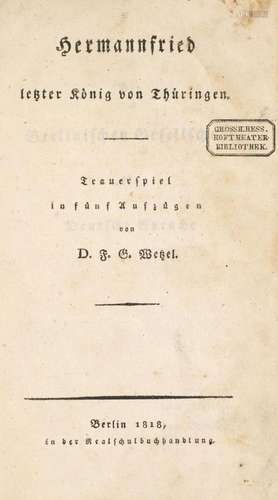 Wetzel, Friedrich Gottlob Hermannfried, letzter Kö…