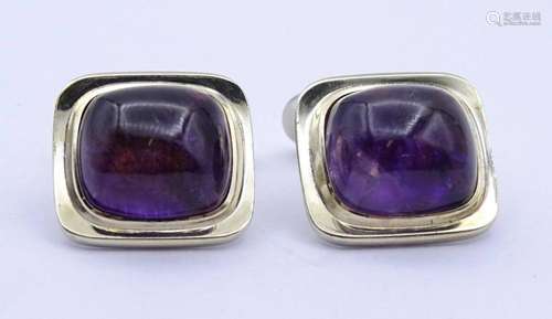 PAAR MANSCHETTENKNÖPFE MIT AMETHYSTE