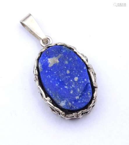 LAPISLAZULI-SILBER-ANHÄNGER 925/000,L- 3,7CM, 8,5GR.