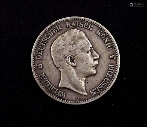 FÜNF MARK 1899 DEUTSCHES REICH WILHELM II DEUTSCHER KAISER K...