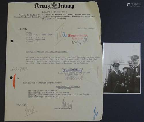 DOKUMENT KREUZ ZEITUNG, 1934