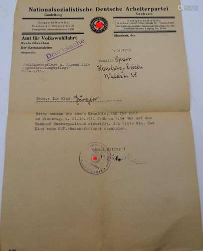 SCHREIBEN DER NSDAP 1941