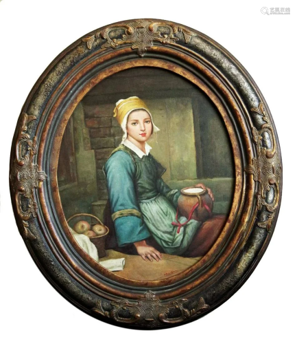 An Oil Painting of Lady