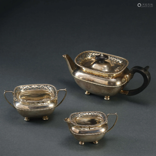 A Set of Sterling Silver Tea-wares