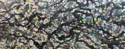 A Chinese Painting of Vivid World Signed Wu Guanzhong