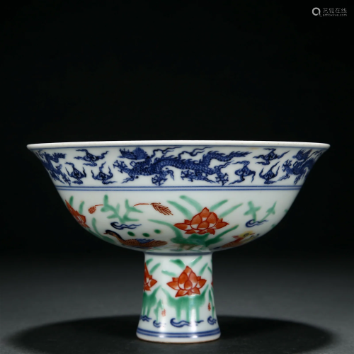 A Chinese Famille Verte Steam Bowl Qing Dyn.