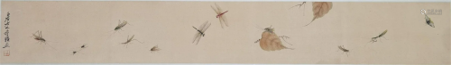 A Chinese Painting of Insects Signed Qi Baishi