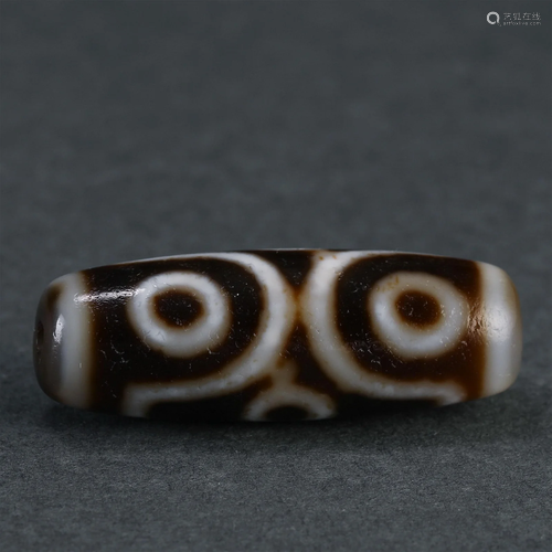 A Tibetan Dzi Bead